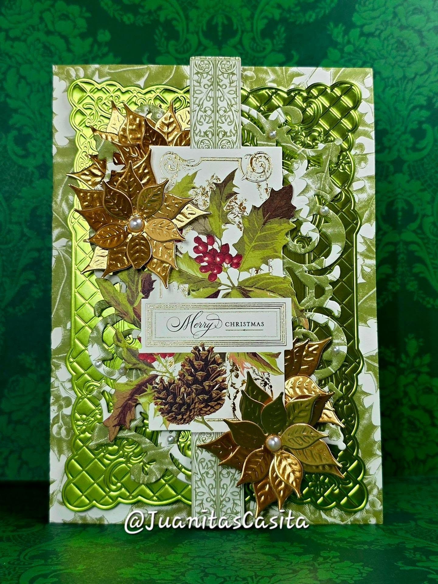Card No.21 for week 21 of the Make One Christmas Card Every Week Challenge for 2026. I haven't really created anything for myself since my Shiba Delilah passed away. Thank you all for sending me thoughts & hugs 💖💖 - here on IG, FB, texts, podcasts, and messages. 

@annagriffininc 

#juanitascasita #christmasCards #feliznavidad #handmadecards #fyp